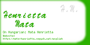 henrietta mata business card